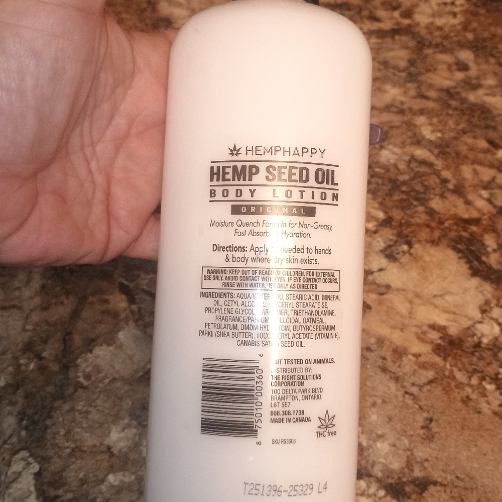 HempHappy Hemp Seed Oil Body Lotion New - Picture 3 of 4